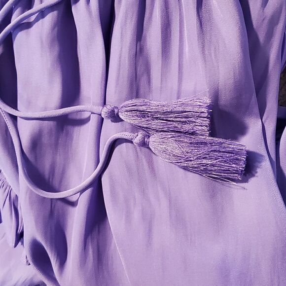 Ramy Brook Brin Tassel Tie Neck Dress Women’s Purple Orchid Lilac – Boho Chic - Picture 14 of 14